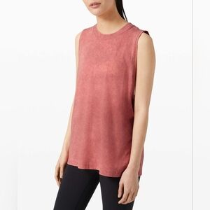 Lululemon All Yours Boyfriend Tank *Wash Cloudy Wash Cherry Tint